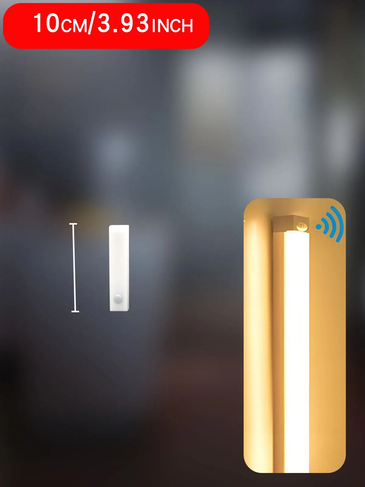 LED Motion Sensor Light Type C Rechargeable Light Wireless LED Night Light Cabinet Wardrobe Lamp Staircase Backlight For Kitchen
