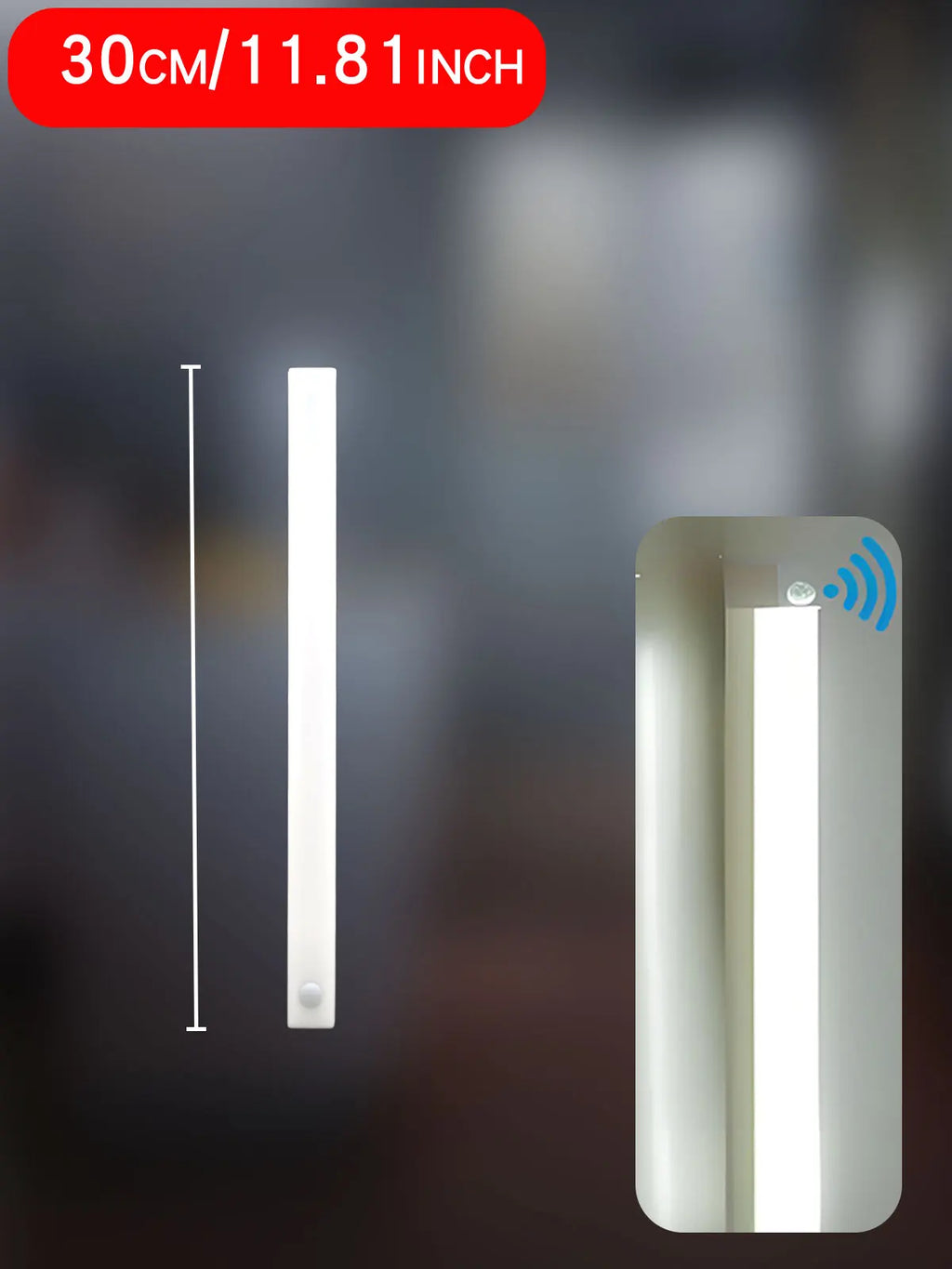 LED Motion Sensor Light Type C Rechargeable Light Wireless LED Night Light Cabinet Wardrobe Lamp Staircase Backlight For Kitchen